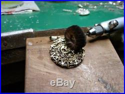 Pirates Caribbean AZTEC SKULL COIN made Yellow Gold 18 K-handicraft
