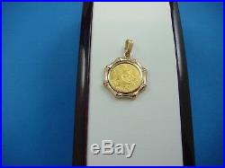 Pure Gold Small Panda Coin With 14k Gold Bamboo Frame 3.7 Grams