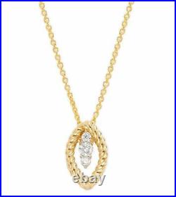 ROBERTO COIN 18K Yellow Gold Barocco Diamond Pendant Necklace