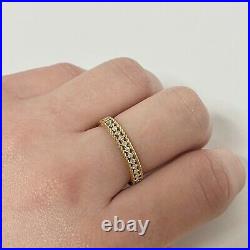 ROBERTO COIN 18K Yellow Gold Symphony Princess Eternity Band Ring with Diamonds 7