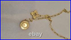 ROBERTO COIN 18K Yellow Gold Venetian Princess Diamond Flower & Disc Y Necklace