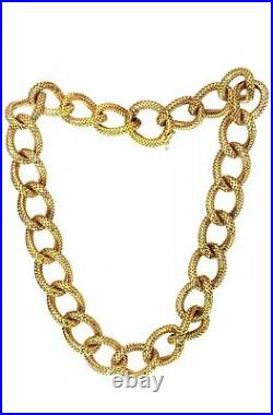 ROBERTO COIN 18k Gold STUNNING Large Ovals 18 DESIGNER Necklace Made In ITALY