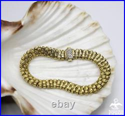 ROBERTO COIN 18k Yellow Gold 0.15 CTW Diamond Woven Link Bracelet