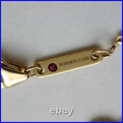 ROBERTO COIN NEW 18K Yellow Gold & Diamond Stations Bracelet Small