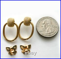 ROBERTO COIN NEW 18K Yellow Gold Opera Door Knocker Drop Earrings