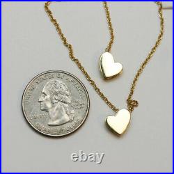 ROBERTO COIN NEW 18K Yellow Gold Princess Double Heart Necklace