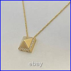 ROBERTO COIN Obelisco Diamond Pyramid Pendant Necklace in 18K Yellow Gold