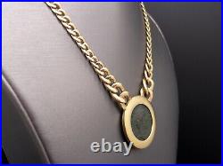 Rare Chimento 18k Yellow Gold Ancient Roman Coin Chain Link Necklace 16 inch