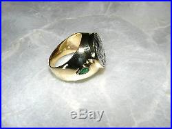 Rare! Mens Alexander The Great Coin 18k Gold Ring