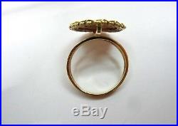 Rare Real 14K Yellow Gold RING with Mexican Coin Copy size 8.5 Unisex