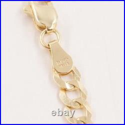 Real 14K Yellow Gold 4.67mm Curb Chain (24) with 1.25 50 Peso Coin Pendant