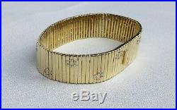 Retired Roberto Coin 18K Yellow Gold & Flower Diamond Flexible Bracelet 48g