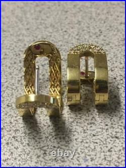 Roberto Coin 18KT GOLD DOUBLE SYMPHONY POIS MOI Diamond EARRINGS