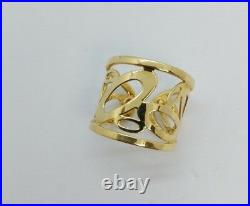 Roberto Coin 18K Yellow Gold Chic and Shine Cuff Ring Size 6.5
