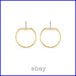 Roberto Coin 18K Yellow Gold Classic Parisienne Drop Earring With Diamonds New