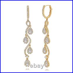 Roberto Coin 18K Yellow Gold Diamond 2.40ct. Tw. Drop Earrings 5180351AYERX