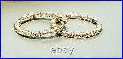 Roberto Coin 18K Yellow Gold Inside Out Diamond Hoop Earrings