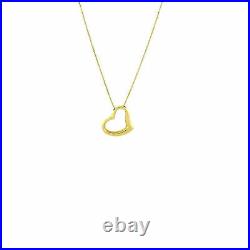Roberto Coin 18K Yellow Gold Oro Classico Open Heart Pendant New and Authentic