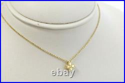 Roberto Coin 18K Yellow Gold Princess 7.9mm Flower Adjustable 18 Chain P-06735