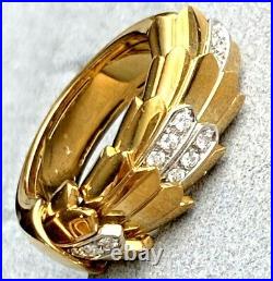 Roberto Coin 18K Yellow White Gold Diamond Animalier Cobra Snake Ring
