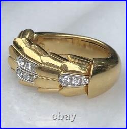 Roberto Coin 18K Yellow White Gold Diamond Animalier Cobra Snake Ring