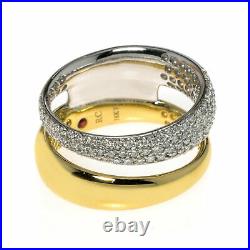 Roberto Coin 18K Yellow & White Gold Diamond Ring Sz 6.5 CYBER MONDAY SALE