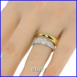 Roberto Coin 18K Yellow & White Gold Diamond Ring Sz 6.5 CYBER MONDAY SALE
