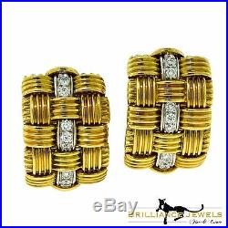 Roberto Coin 18K Yellow and White Gold Diamond Appassionata Earrings