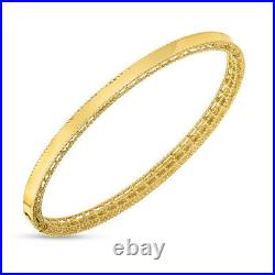 Roberto Coin 18K yellow Gold Symphony Barocco Princess bangle bracelet NEW $2700