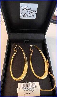 Roberto Coin 18K yellow gold Extra large Oval hoops