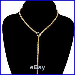 Roberto Coin 18k White Yellow Gold Lariat Chain Necklace 24' 16.8GR Please Read