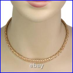 Roberto Coin 18k Yellow Gold 6mm Silk Weave Flex Style Necklace LIQUIDATION