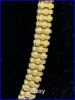 Roberto Coin 18k Yellow Gold Basketweave Necklace 15 1/2in