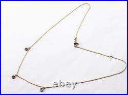 Roberto Coin 18k Yellow Gold Chain 3-station Diamond Dangle Necklace