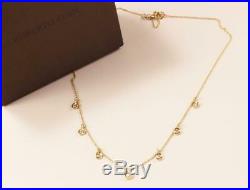Roberto Coin 18k Yellow Gold Chain 7-station Diamond Dangle Necklace