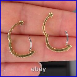 Roberto Coin 18k Yellow Gold Diamond Hoop Earrings New $950