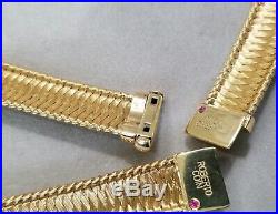 Roberto Coin 18k Yellow Gold Diamond Primavera Bracelet MINT 7 inch Pouch