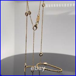 Roberto Coin 18k Yellow Gold Diamond Seven Station Necklace New $1340