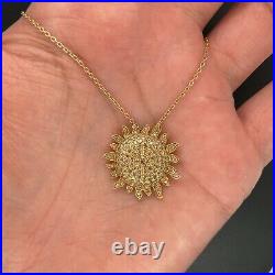 Roberto Coin 18k Yellow Gold Diamond Sunflower Pendant New $4899