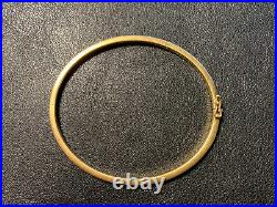 Roberto Coin 18k Yellow Gold Hinged Bangle Bracelet with added safety clasp