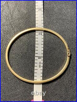 Roberto Coin 18k Yellow Gold Hinged Bangle Bracelet with added safety clasp