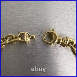 Roberto Coin 18k Yellow Gold Hollow Oval Cable Link Chain Bracelet 7 11.4g