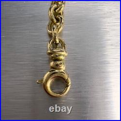 Roberto Coin 18k Yellow Gold Hollow Oval Cable Link Chain Bracelet 7 11.4g