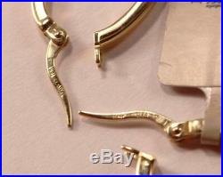 Roberto Coin 18k Yellow Gold Oval Shape 1.0 Inch Drop Hoop Earrings