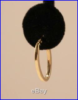 Roberto Coin 18k Yellow Gold Oval Shape 1.0 Inch Drop Hoop Earrings