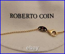 Roberto Coin 18k Yellow Gold Pois Moi Pendant Necklace NWOT Retails $1,390.00