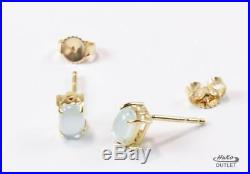 Roberto Coin 18k Yellow Gold Quartz Cabochon Mop Small Oval Stud Earrings