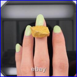 Roberto Coin 18k Yellow Gold Textured Nugget Ring $3000 Retail
