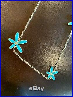 Roberto Coin 18k Yellow Gold Turquoise Blue Enamel 30 Necklace