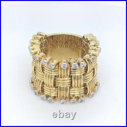 Roberto Coin 18k Yellow Gold Woven Appassionata Diamond Ring (ad1002063)